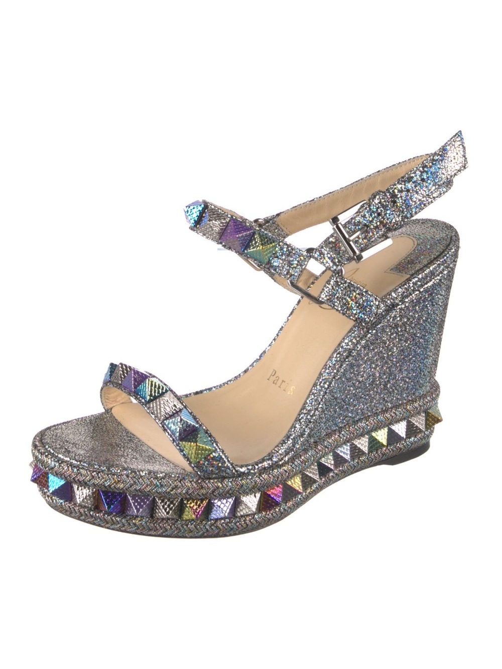 Christian Louboutin
Pyraclou 110 Leather Espadrilles